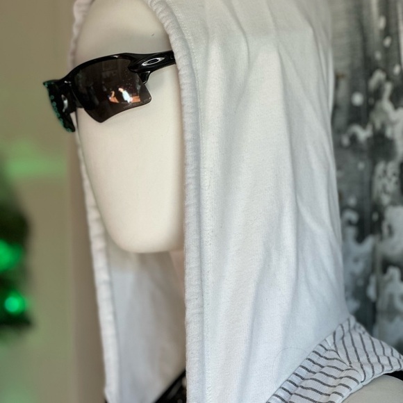 ROXY GRAY & WHITE STRIPED SLEEVELESS RACER BACK HOODIE SIZE XL - Picture 3 of 7